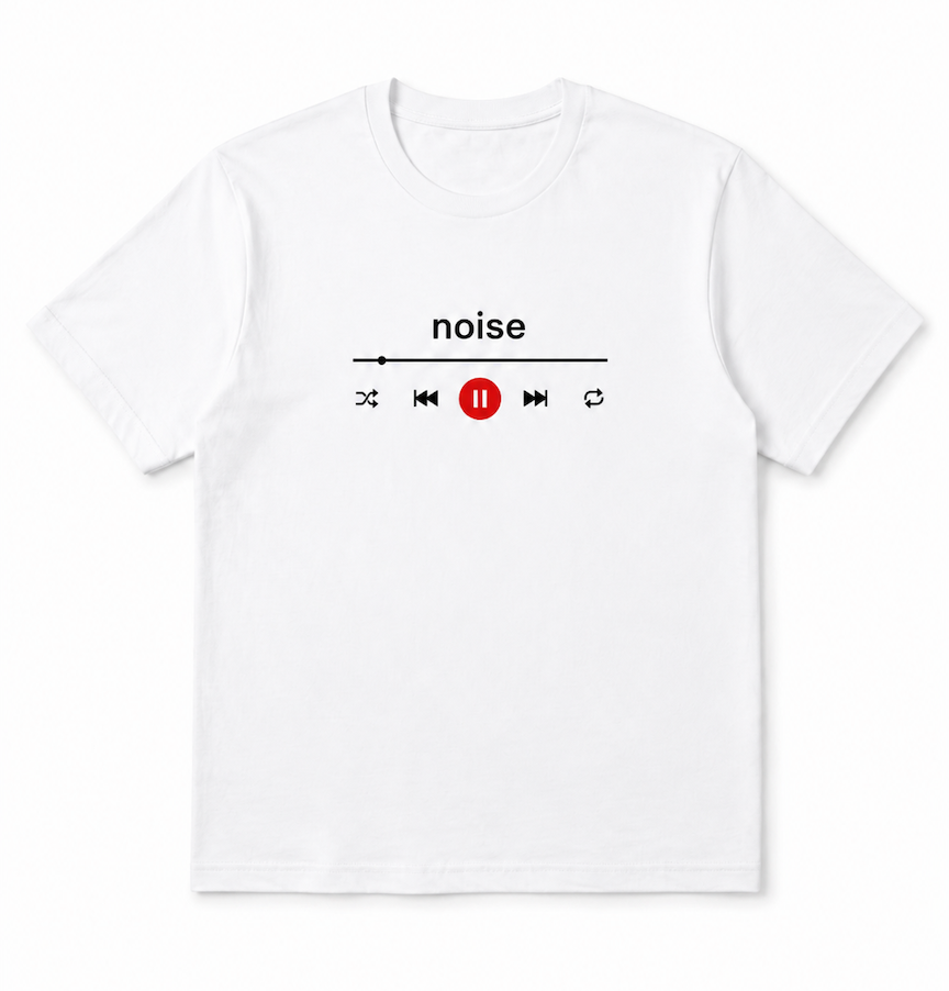 Pause The Noise Tee (White)